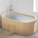 Foldable Bath Tub Portable Bathtube Ice Hot Tub for Baby Bath Pet Bath Sweat Steaming Foot Spa Outdoor Camping