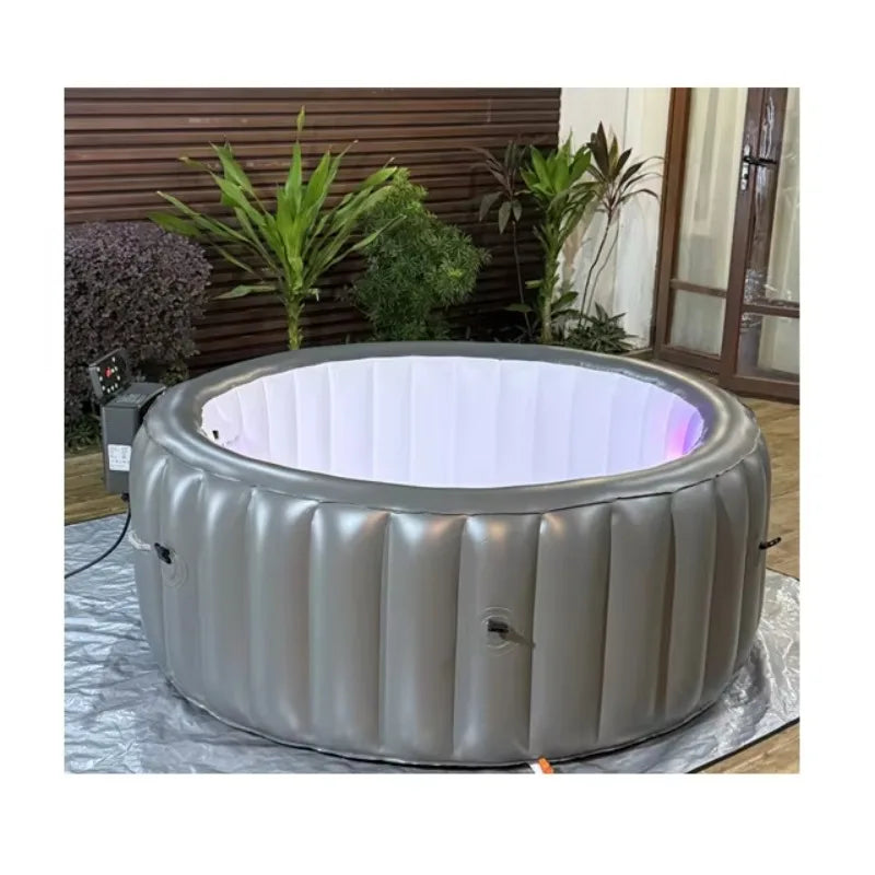 Outdoor Hot Tub 2-3 Persons Garden Spa Portable Whirlpool Spa Inflatable Foldable Baby Adult Bathtub