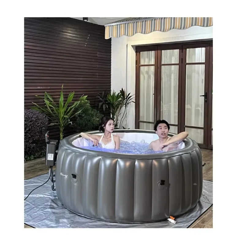 Outdoor Hot Tub 2-3 Persons Garden Spa Portable Whirlpool Spa Inflatable Foldable Baby Adult Bathtub